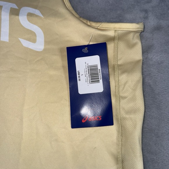 NWT ASICS Houston Rockets Women's Large Gold Razorback Performance Tank Top - Picture 4 of 9